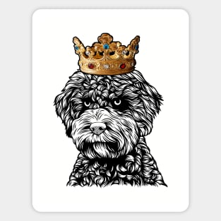 Lagotto Romagnolo Dog King Queen Wearing Crown Magnet